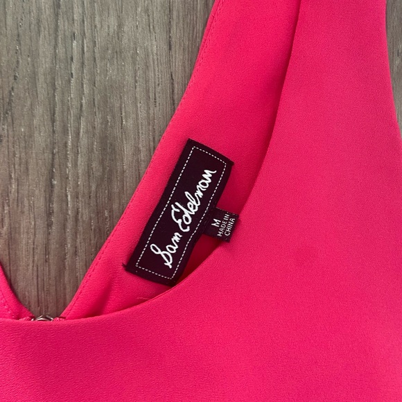 Sam Edelman crop tank top in hot pink - Picture 4 of 5